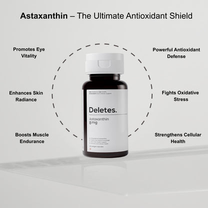 DELETES Astaxanthin 8 mg – Advanced Antioxidant for Skin, Eyes & Immunity (60 Softgels)