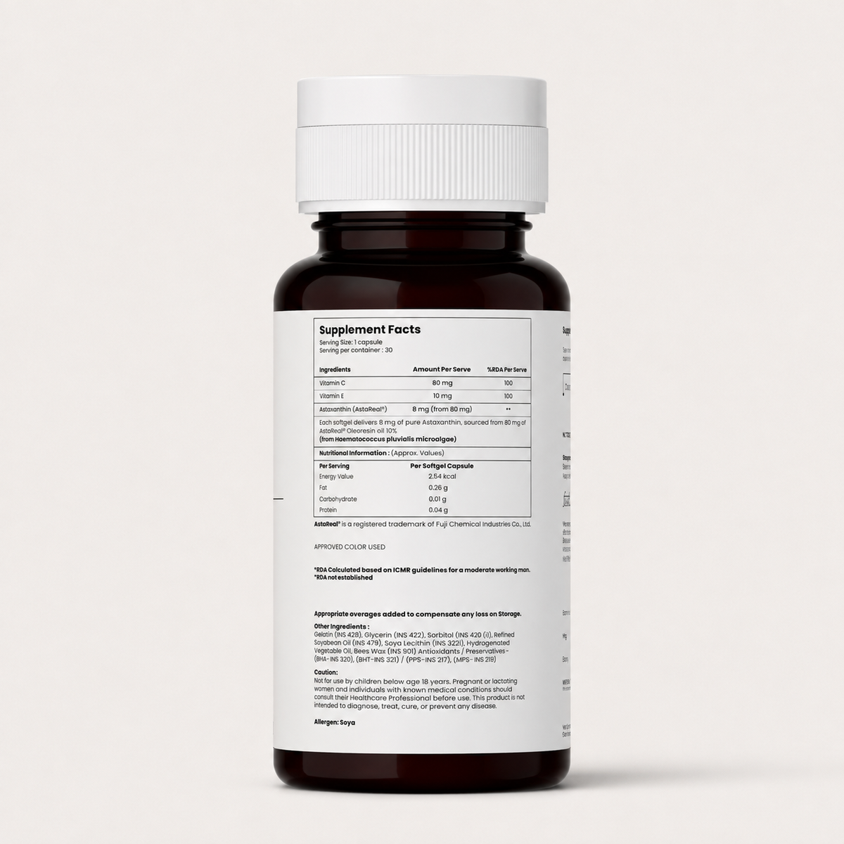 Deletes AstaReal® Astaxanthin 8 mg Softgels with Vitamin C & E | 30 Capsules